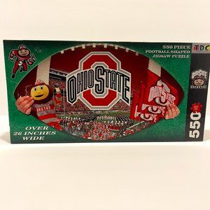 The Ohio State Buckeyes Football Shaped Puzzle 550 Pieces NEW Sealed